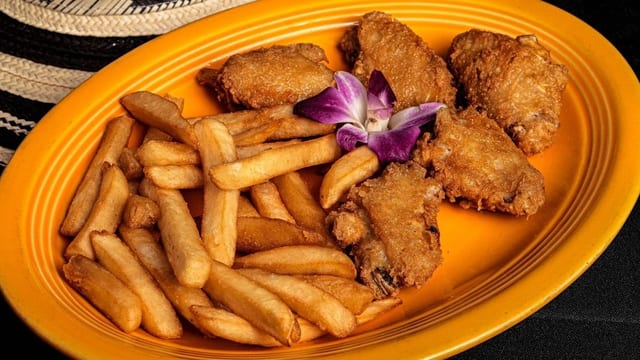 Wings with Fries.